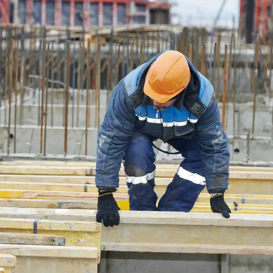 Construction Worker Busy On Site